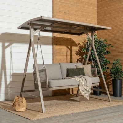 Monaco pihakeinu katoksella greige/hiekka